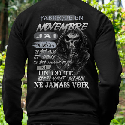 Fabriqué en Novembre – J’ai 3 Côtés | T-Shirt Homme Caractère Fort - ntnt11 (SKU26T-01174-11)