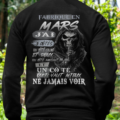 Fabriqué en Mars – J’ai 3 Côtés | T-Shirt Homme Caractère Fort - ntnt03 (SKU26T-01174-03)