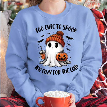 Too Cute To Spook Too Cozy For The Cold - T Shirt For Woman - ntnt (SKU09-50)