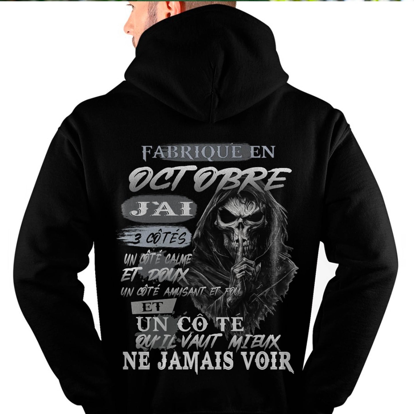 Fabriqué en Octobre – J’ai 3 Côtés | T-Shirt Homme Caractère Fort - ntnt10 (SKU26T-01174-10)