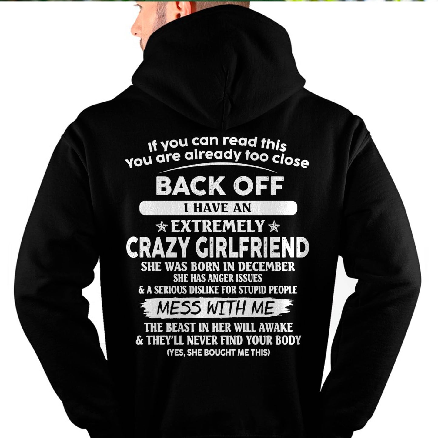December - If You Can Read This You Are Already Too Close - Gift For Your Boyfriend, Husband From Wife - ntnt12 (SKU07-175-12)