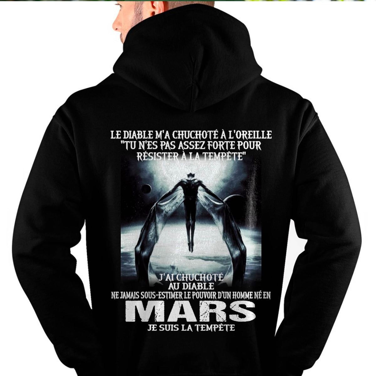 Je Suis la Tempête – Ne Jamais Sous-Estimer le Pouvoir d’un Homme Né en Mars – T-Shirt Homme - ntnt03 (SKU26T-01160-03)