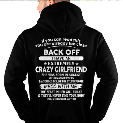 August - If You Can Read This You Are Already Too Close - Gift For Your Boyfriend, Husband From Wife - ntnt08 (SKU07-175-08)