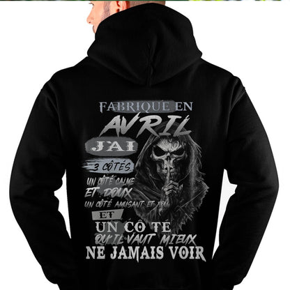Fabriqué en Avril – J’ai 3 Côtés | T-Shirt Homme Caractère Fort - ntnt04 (SKU26T-01174-04)