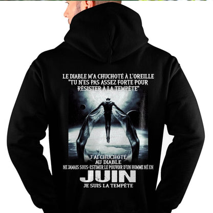 Je Suis la Tempête – Ne Jamais Sous-Estimer le Pouvoir d’un Homme Né en Juin – T-Shirt Homme - ntnt06 (SKU26T-01160-06)