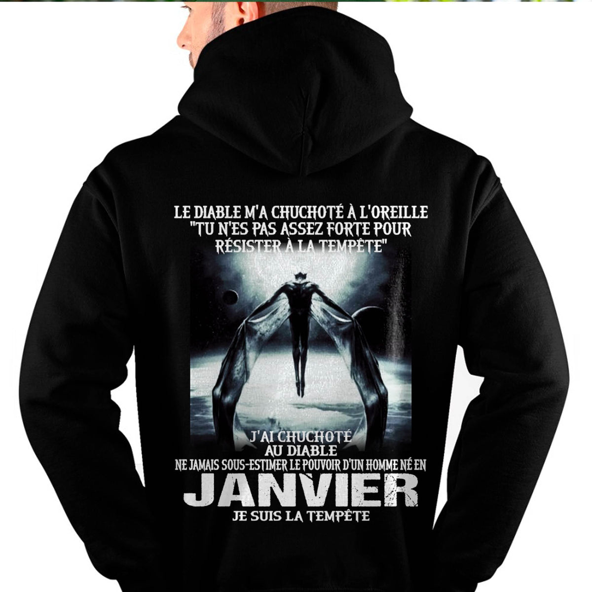 Je Suis la Tempête – Ne Jamais Sous-Estimer le Pouvoir d’un Homme Né en Janvier – T-Shirt Homme - ntnt01 (SKU26T-01160-01)