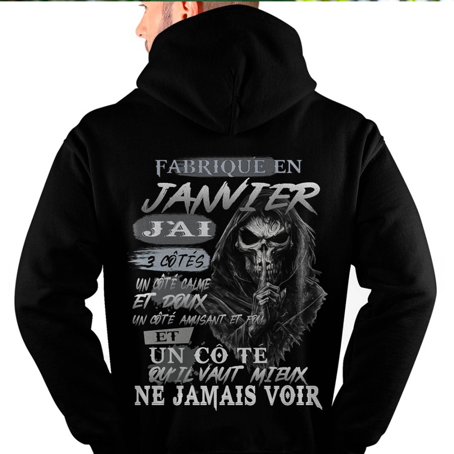 Fabriqué en Janvier – J’ai 3 Côtés | T-Shirt Homme Caractère Fort - ntnt01 (SKU26T-01174-01)