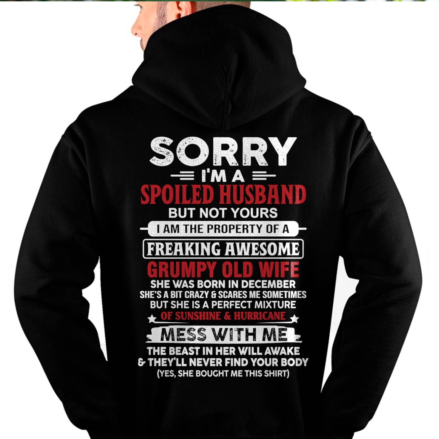 December - Spoiled Husband - Perfect Gift From Wife - ntnt12 (SKU11-02-12)