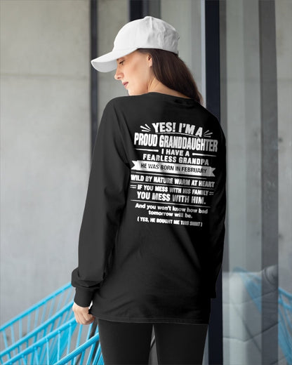 Yes, I'm A Proud Granddaughter Of A February Grandpa - NTNT02 - (SKU2608-422-02)