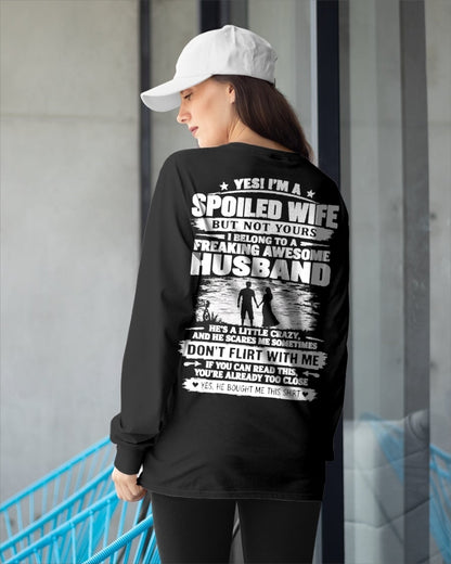 Spoiled Wife Shirt - I Belong to a Freaking Awesome January Husband - From Husband - NTNT00 - (SKU2609-121-00)