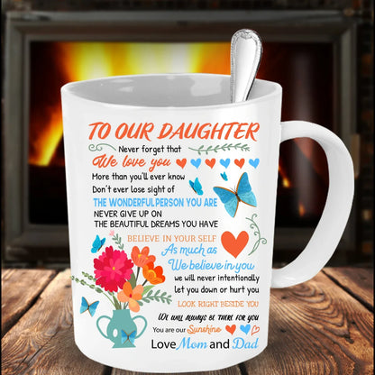 TO DAUGHTER MUG - GIFT FROM MOM & DAD - TRNN00