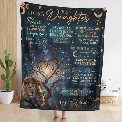 Special Gift For Daughter Blanket - From Dad