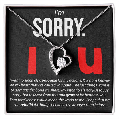 TO MY WIFE - GIFT FROM HUSBAND "I'm Sorry, I Love You" - Forever Love Necklace