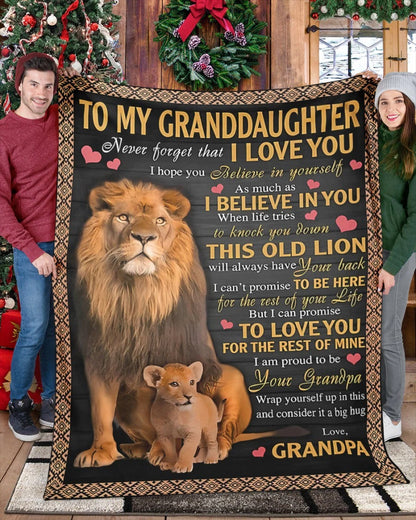 BLANKET FOR GRANDSON – COMFORT & WARMTH GIFT FROM GRANDPA  Sherpa Fleece Quilt Blanket ntnt00 (SKUB09-113)