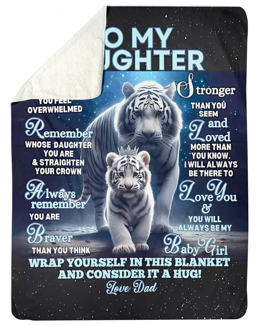 To My Daughter Blanket – Wrapped In Love From Dad (SKU-CHAU-B04)