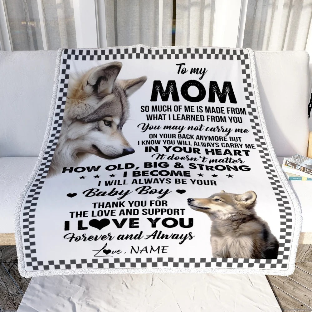 To My Mom Blanket – Wrapped In Love From Son
