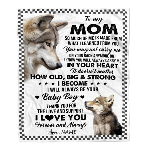 To My Mom Blanket – Wrapped In Love From Son