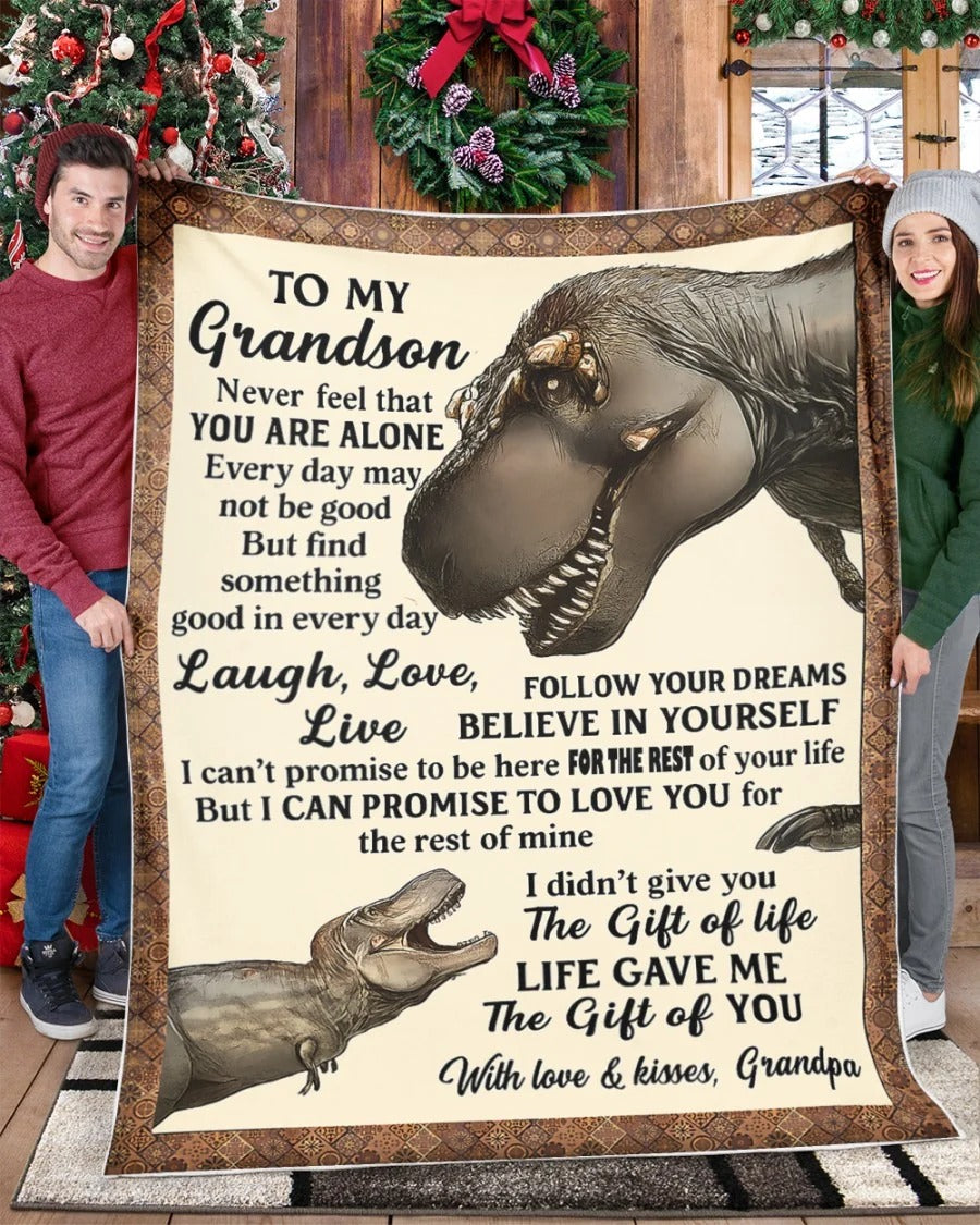 To My Grandson Blanket – Wrapped In Love From Granpa
