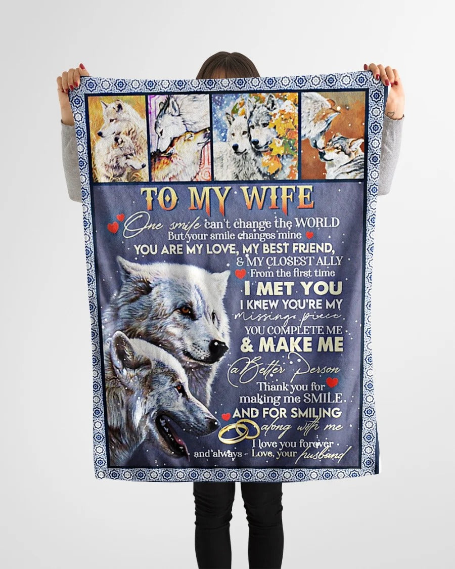 To My Wife Blanket – Wrapped In Love From Husband