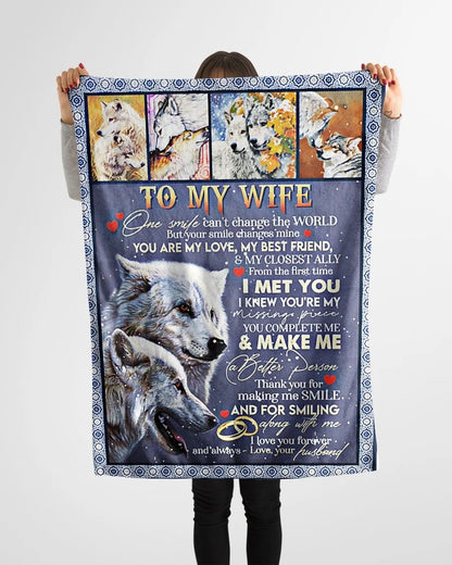 To My Wife Blanket – Wrapped In Love From Husband
