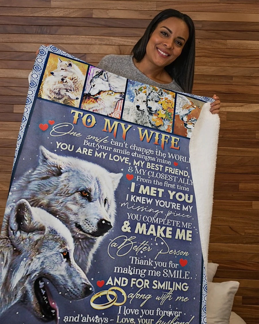 To My Wife Blanket – Wrapped In Love From Husband