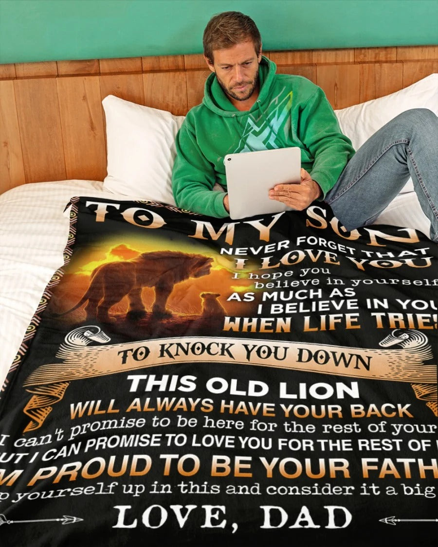 To My Son Blanket – Wrapped In Love From Dad