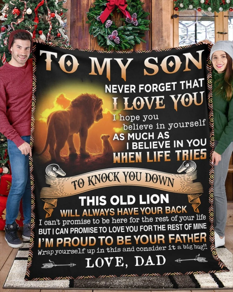 To My Son Blanket – Wrapped In Love From Dad