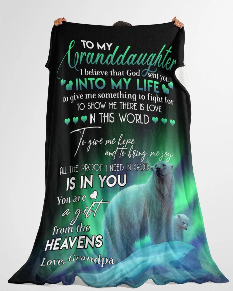 TO MY GRANDDAUGHTER - GIFT FOR GRANDDAUGHTER - Sherpa Fleece Quilt Blanket (SKUB09-134)