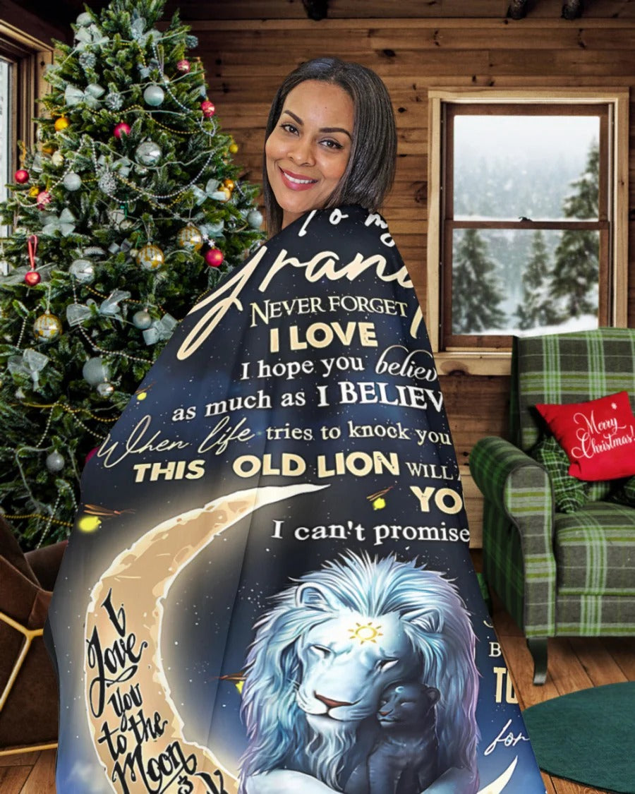 BLANKET FOR GRANDSON – COMFORT & WARMTH GIFT FROM GRANDMA  Sherpa Fleece Quilt Blanket hnds00 (SKU-CHAU-B19)
