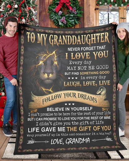 BLANKET FOR GRANDDAUGHTER – COMFORT & WARMTH GIFT FROM GRANDMA  Sherpa Fleece Quilt Blanket hnds00 (SKUB09-41)