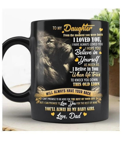 TO DAUGHTER LION MUG - GIFT FROM DAD - TRNN00
