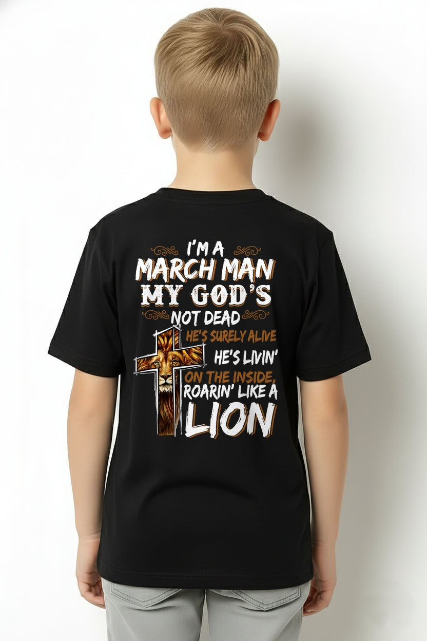 March Man My God's Not Dead Lion Christian Shirt - From Boy - NTNT03 - (SKU2604-307-03)
