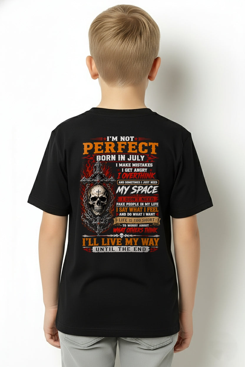 July Man Shirt – I’m Not Perfect, I Make Mistakes, I Get Angry, I Overthink T-Shirt – From Boy – NTNT07 - (SKU2608-563-07)