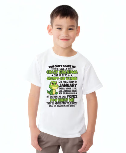 JANUARY - YOU CAN'T SCARE ME - FOR GRANDSON - GIFT FROM GRANDMA - ntnt01 (SKU09-85-01)