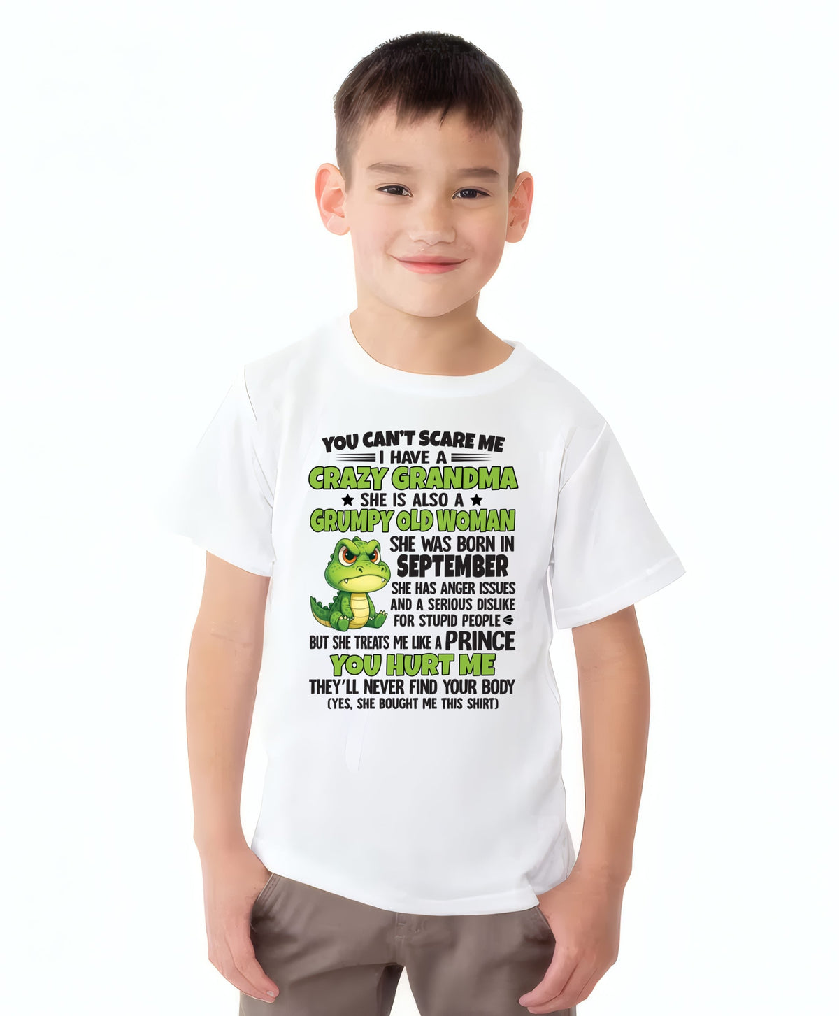 SEPTEMBER - YOU CAN'T SCARE ME - FOR GRANDSON - GIFT FROM GRANDMA - ntnt09 (SKU09-85-09)