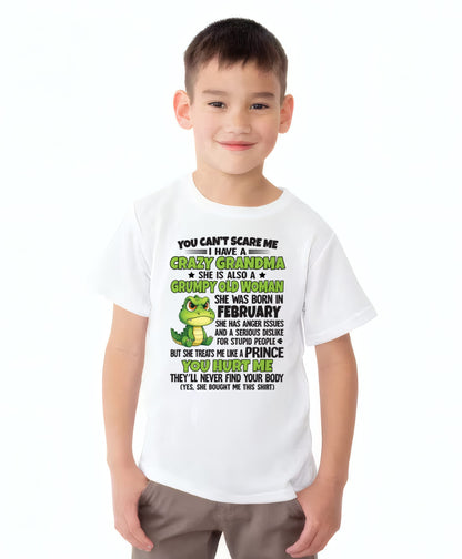 FEBRUARY - YOU CAN'T SCARE ME - FOR GRANDSON - GIFT FROM GRANDMA - ntnt02 (SKU09-85-02)