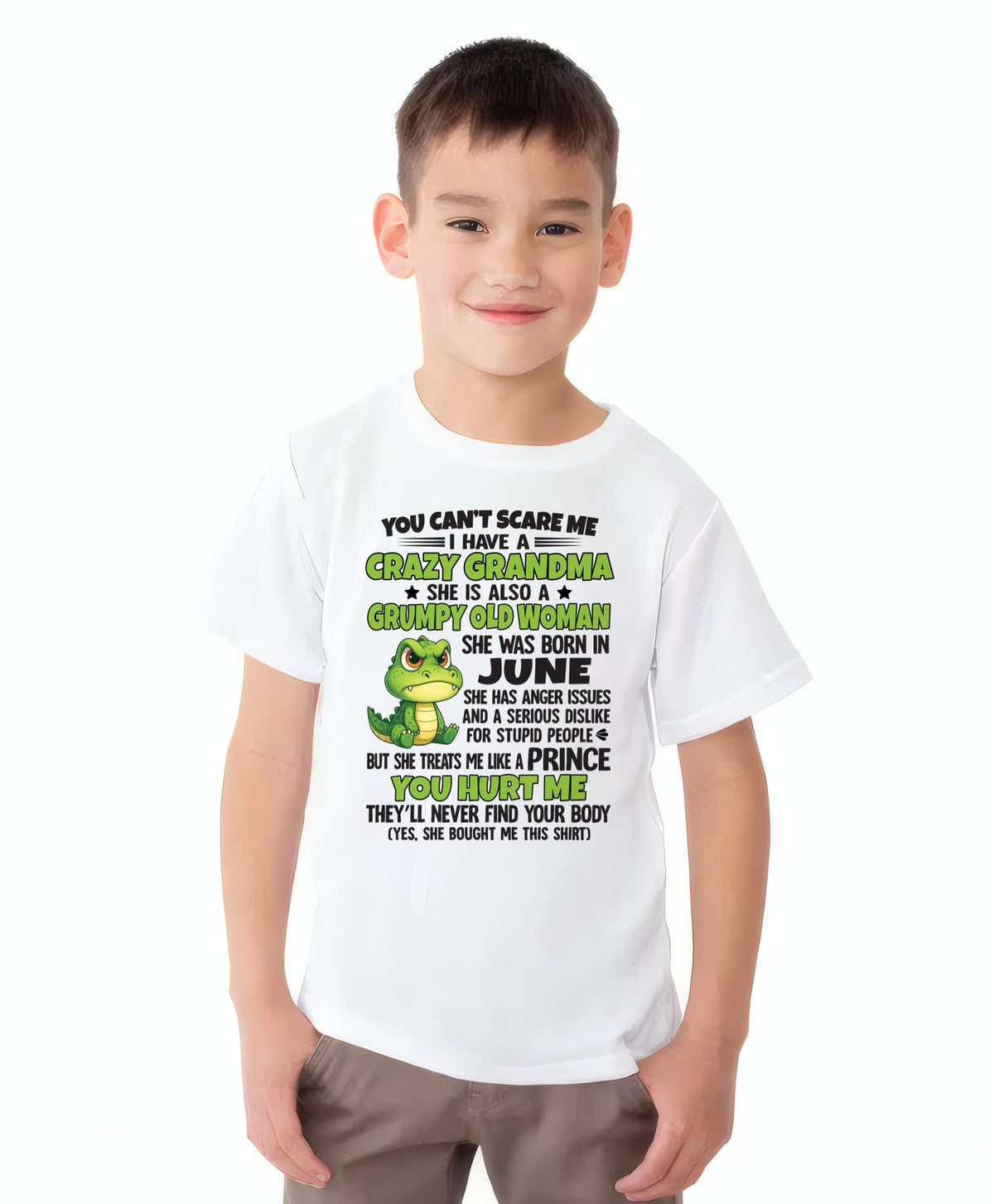 JUNE - YOU CAN'T SCARE ME - FOR GRANDSON - GIFT FROM GRANDMA - ntnt06 (SKU09-85-06)