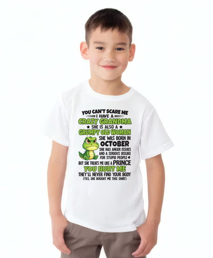 OCTOBER - YOU CAN'T SCARE ME - FOR GRANDSON - GIFT FROM GRANDMA - ntnt10 (SKU09-85-10)