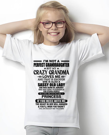 January Shirt, Sassy Old Lady Grandma, Gift From Grandma For Granddaughter-DUCK01 (SKU2607-189-01)