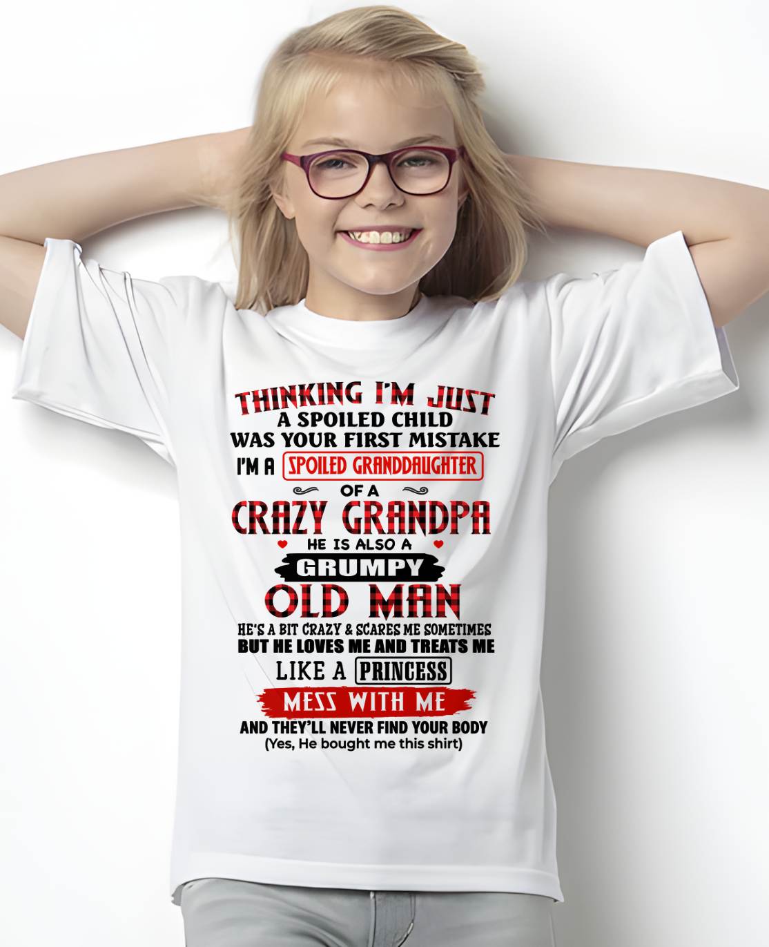 SPOILED GRANDDAUGHTER - GIFT FROM GRANDPA - ntnt00 (SKU2602-117-00)