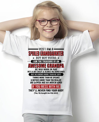 MAY - YES! I'M A SPOILED GRANDDAUGHTER - GIFT FROM GRANDPA - ntnt05 (SKU26T-01317-05)