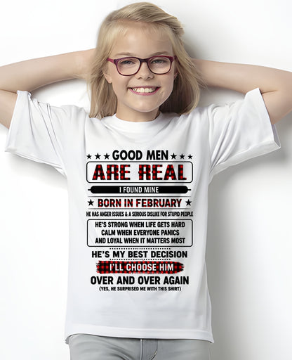 February Good Men Are Real Shirt – From Husband – NTNT02 - (SKU2608-532-02)