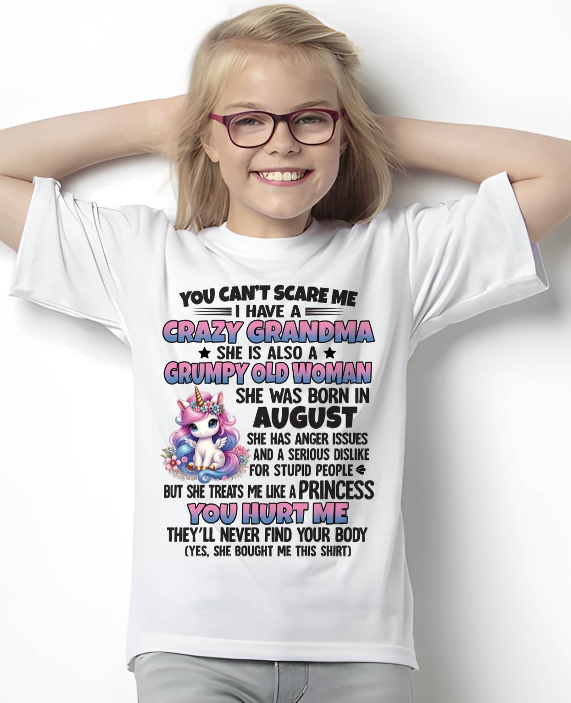 AUGUST - YOU CAN'T SCARE ME - GIFT FROM GRANDMA - ntnt08 (SKU09-106-08)