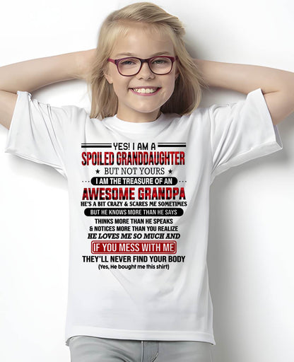 YES! I'M A SPOILED GRANDDAUGHTER - GIFT FROM GRANDPA - ntnt00 (SKU26T-01317-00)
