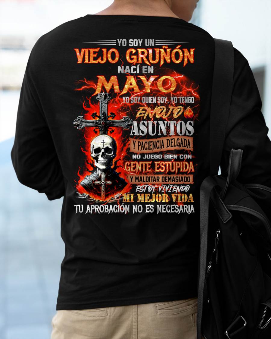 Mayo - Viejo Gruñón - Camiseta Divertida de Calavera con Problemas de Ira - Regalo Perfecto Para Ti - ntnt05 (SKU26T-01203-05)