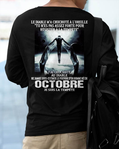 Je Suis la Tempête – Ne Jamais Sous-Estimer le Pouvoir d’un Homme Né en Octobre – T-Shirt Homme - ntnt10 (SKU26T-01160-10)