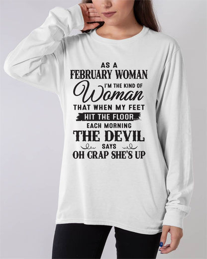 AS A FEBRUARY WOMAN – T-SHIRT FOR WOMAN – ntnt02 (SKU26T-01-36-02)