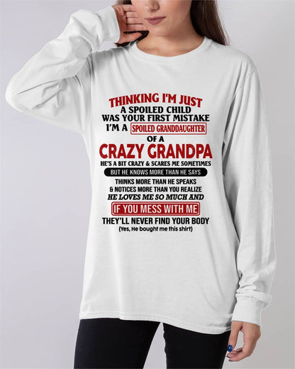 I'm A Spoiled Granddaughter – Gift For Granddaughter From Grandpa – ntnt00 (SKU-GPD1-NTT00)