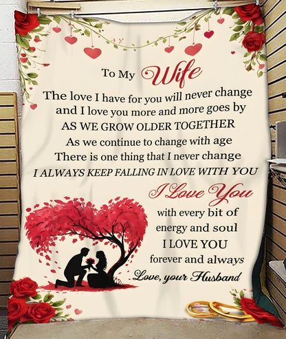 To My Wife Gift Blanket – From Husband, My Forever Love