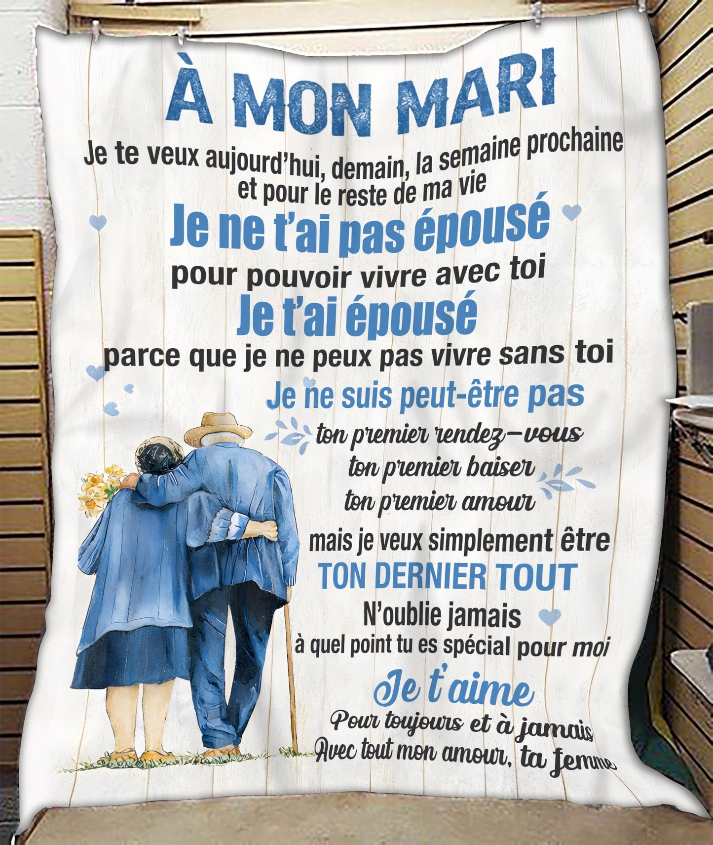 À Mon Mari Blanket – Avec Tout Mon Amour, Ta Femme